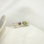 Peridot And Pink Tourmaline Flower Ring, thumbnail 1 of 7