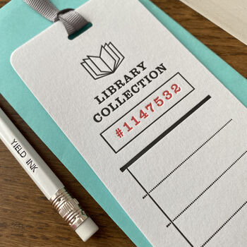 'Library Collection' Letterpress Bookmark, 2 of 3