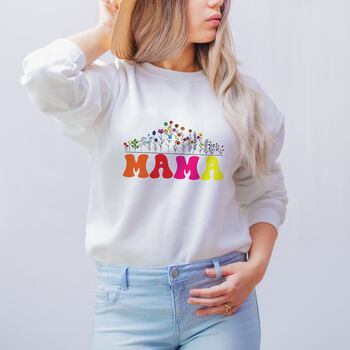 Mama Flower Print Sweatshirt, 4 of 8