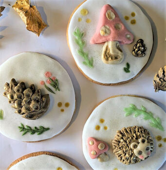 Personalised Hand Iced Woodland Creatures Biscuit Box, 11 of 12
