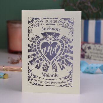 Personalised Civil Partnership Card, 6 of 9