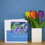 Personalised Dahlia Flower Card, thumbnail 2 of 8