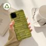 Limelight Green Abstract Art Striped Phone Case, thumbnail 1 of 5