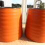 Set Of Two Reactive Glaze Brûlée In Pumpkin Orange And Chocolate Brown, thumbnail 6 of 9