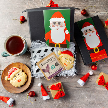 'Santa' Biscuit, Coffee And Tea Letterbox Gift Box, 3 of 3