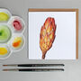 Card With Protea Bud Illustration, thumbnail 1 of 3