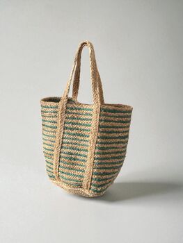 Jute Basket Tote Bag, Three Colours Available, 6 of 8