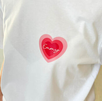 Personalised Heart T Shirt, 2 of 2