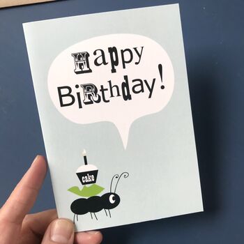 Children's Ant 'Happy Birthday' Card, 3 of 6
