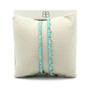 Serenity Blue/Green Tone Stack Bracelets, 2 of 12