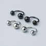 Sterling Silver Ball Ear Jacket Earrings, thumbnail 2 of 6