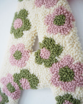 Initial Daisy Flower Wall Hanging, 3 of 4