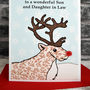 'Reindeer' Personalised Christmas Card, thumbnail 3 of 3