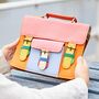 Shruti Small Multicoloured Recycled Leather Satchel, thumbnail 11 of 12