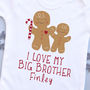 Personalised Gingerbread Sibling Baby Vest, thumbnail 2 of 5