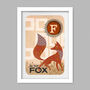 F Is For Fox Poster Print, thumbnail 4 of 4