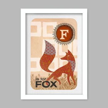 F Is For Fox Poster Print, 4 of 4