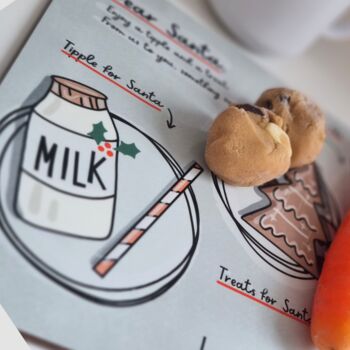 Santa Eve Personalised Treat Board Plate, 2 of 3