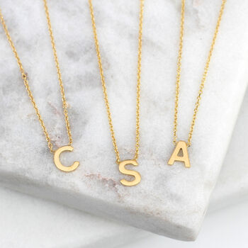 9ct Gold Mini Initial Necklace With Personalised Photobox, 2 of 11