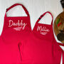 Personalised Daddy And Child Ballpoint Apron Set, thumbnail 6 of 8