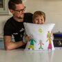 Thank You Teacher Cushion With Child's Drawing, thumbnail 6 of 7