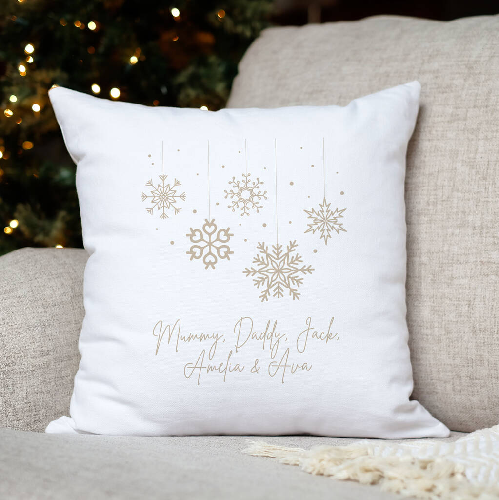Personalised Christmas Icicle Cushion, 1 of 2
