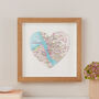 Personalised Location Liverpool Map Heart Print, thumbnail 3 of 4