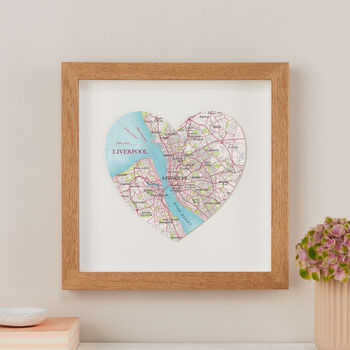 Personalised Location Liverpool Map Heart Print, 3 of 4