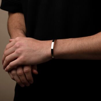 Silver Cuff Bangle Bracelet For Men And Women, 6 of 12