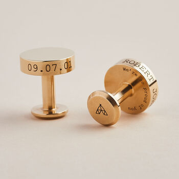 Personalised Solid Brass Cufflinks, 4 of 7