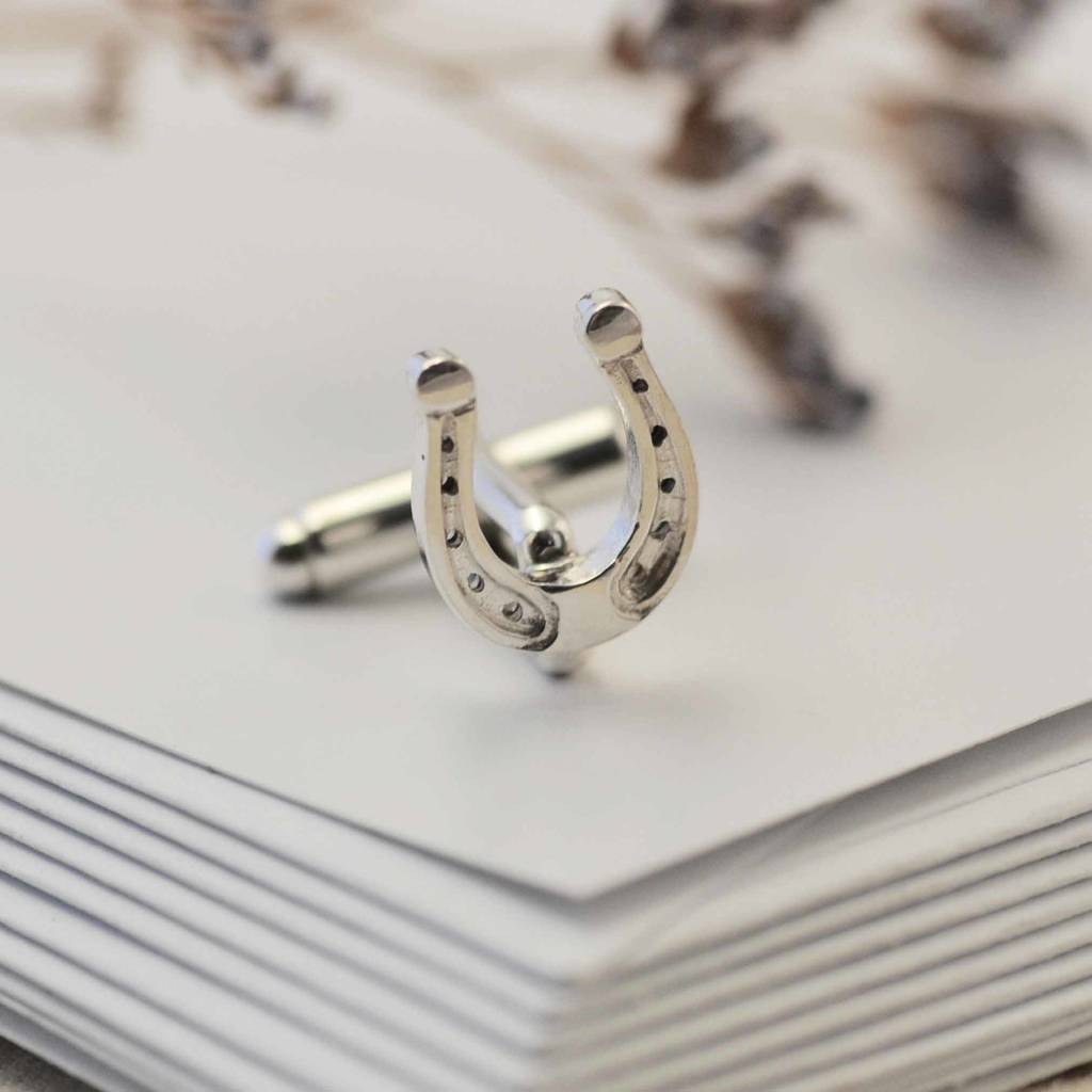 Horseshoe Cufflinks In Silver By Heather Scott Jewellery
