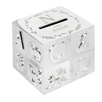 Personalised New Baby Initial Money Box, 5 of 5
