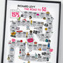 50th Birthday Personalised Print ‘Road To 50’, thumbnail 2 of 10