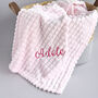 Personalised Pink Embossed Baby Blanket, thumbnail 1 of 8