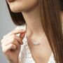Sterling Silver Fern Feather Necklace, thumbnail 2 of 6