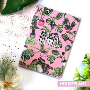 Houseplant Illustrated Lined Notebook Set Of Two, 6 of 12