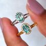 Natural Emerald Ring In Silver And Gold Vermeil Plated, thumbnail 7 of 12