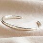 Hammered Organic Shape Sterling Silver Torque Bangle, thumbnail 3 of 3