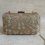 Dark Gold Pearl Rectangular Clutch Bag, thumbnail 7 of 10