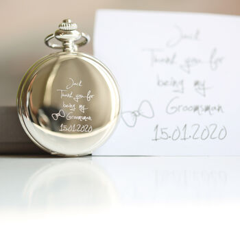 Personalised Dual Opening Pocket Watch, 3 of 9