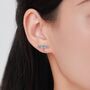 Sterling Silver Dragon Skeleton Stud Earrings, thumbnail 7 of 12