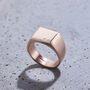 Personalised Unisex Silver Signet Ring, thumbnail 4 of 9