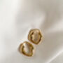 18k Gold Organic Hoop Earrings, thumbnail 3 of 3