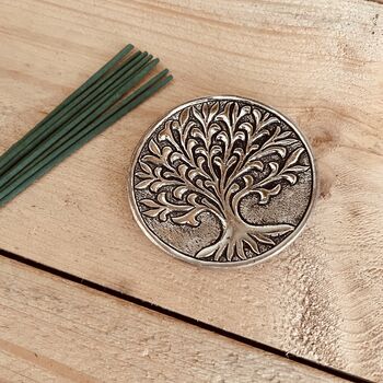 Recycled Metal Tree Of Life Incense Stick Holder, 6 of 6