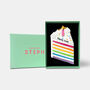 Personalised Rainbow Birthday Cake Slice Letterbox Cookie, thumbnail 3 of 8