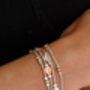Silver And Rose Plated Multi Layered Leaf Bracelet, thumbnail 1 of 7