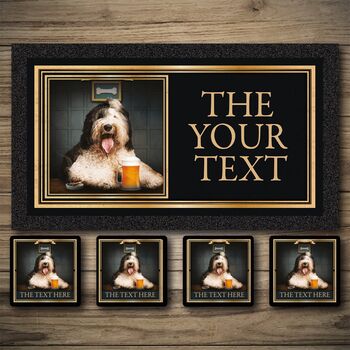 Dog And Beer Personalised Pub Sign/Bar Sign/Man Cave, 6 of 8