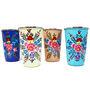 Hand Painted Metal Tumbler Cups Set Of Four, thumbnail 6 of 9