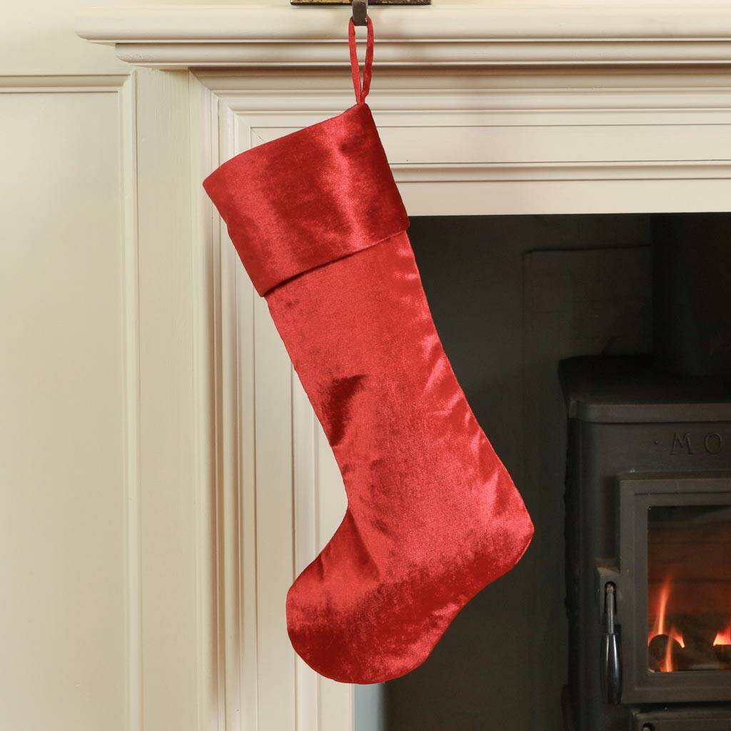 Luxury Velvet Large And Mini Christmas Stockings By Dibor Christmas Stocking Luxury