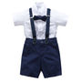 Ring Bearer Linen Blend 4pc Outfit With Brace, thumbnail 1 of 4